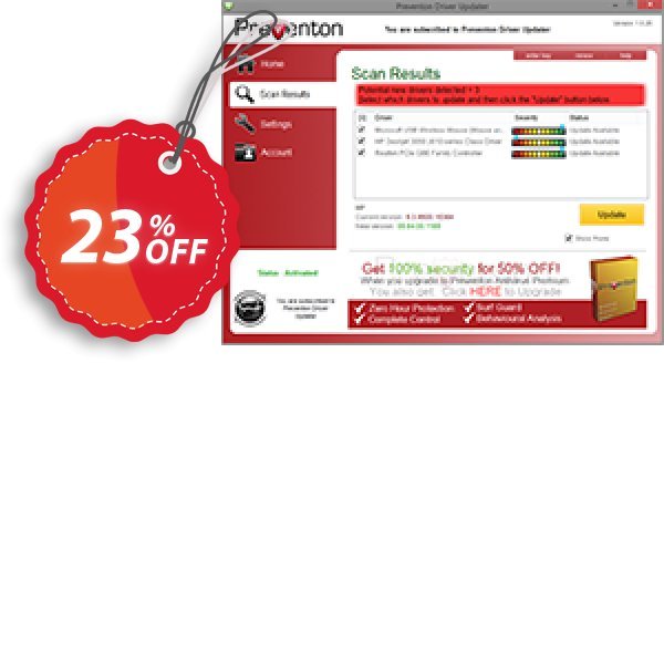 Preventon Driver Updater Promo Coupon, discount Preventon Driver Updater Promo Stirring sales code 2025. Promotion: Stirring sales code of Preventon Driver Updater Promo 2024