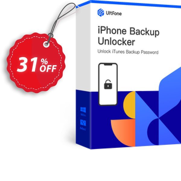 UltFone iPhone Backup Unlocker, WINDOWS Version - Monthly/5 Devices Coupon, discount Coupon code UltFone iPhone Backup Unlocker (Windows Version) - 1 Month/5 Devices. Promotion: UltFone iPhone Backup Unlocker (Windows Version) - 1 Month/5 Devices offer from UltFone