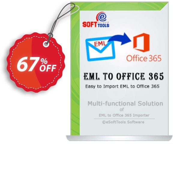 eSoftTools EML to Office365 Converter Coupon, discount Coupon code eSoftTools EML to Office365 Converter - Personal License. Promotion: eSoftTools EML to Office365 Converter - Personal License offer from eSoftTools Software
