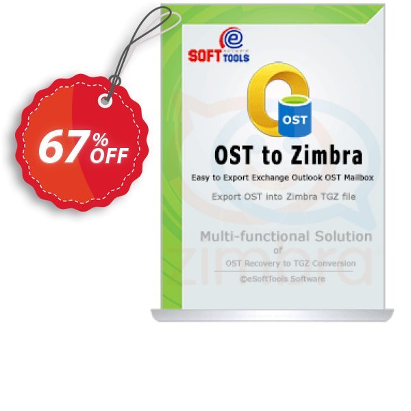 eSoftTools OST to Zimbra Converter Coupon, discount Coupon code eSoftTools OST to Zimbra Converter - Personal License. Promotion: eSoftTools OST to Zimbra Converter - Personal License offer from eSoftTools Software
