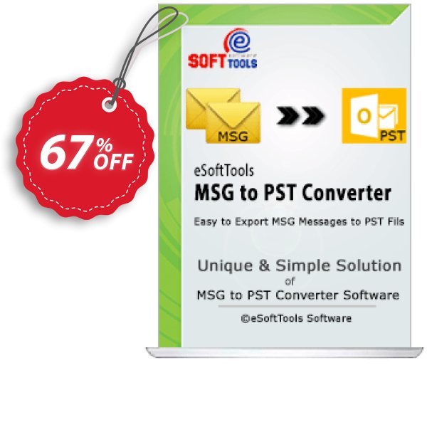 eSoftTools MSG to PST Converter Coupon, discount Coupon code eSoftTools MSG to PST Converter - Personal License. Promotion: eSoftTools MSG to PST Converter - Personal License offer from eSoftTools Software