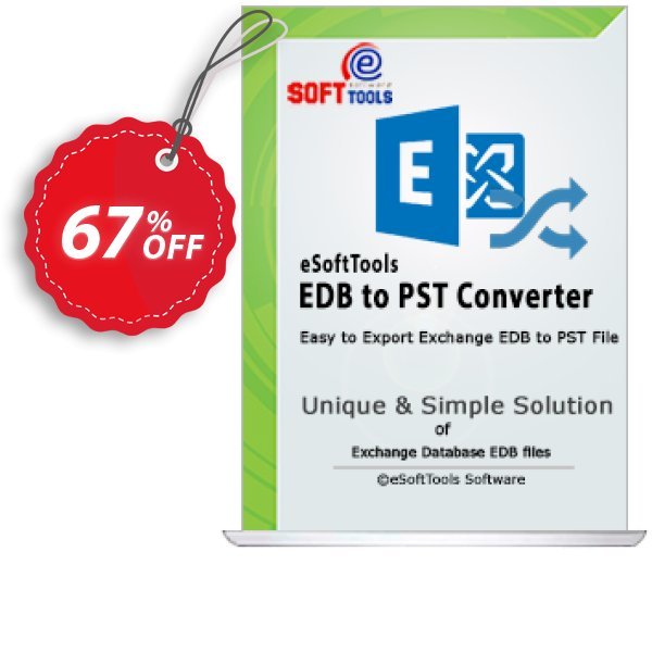eSoftTools EDB to PST Converter Coupon, discount Coupon code eSoftTools EDB to PST Converter - Personal License. Promotion: eSoftTools EDB to PST Converter - Personal License offer from eSoftTools Software
