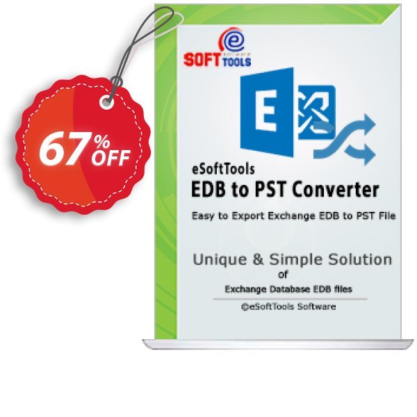 eSoftTools EDB to PST Converter - Technician Plan Coupon, discount Coupon code eSoftTools EDB to PST Converter - Technician License. Promotion: eSoftTools EDB to PST Converter - Technician License offer from eSoftTools Software