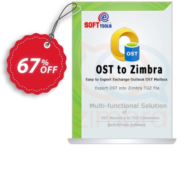 eSoftTools OST to Zimbra Converter - Corporate Plan Coupon, discount Coupon code eSoftTools OST to Zimbra Converter - Corporate License. Promotion: eSoftTools OST to Zimbra Converter - Corporate License offer from eSoftTools Software