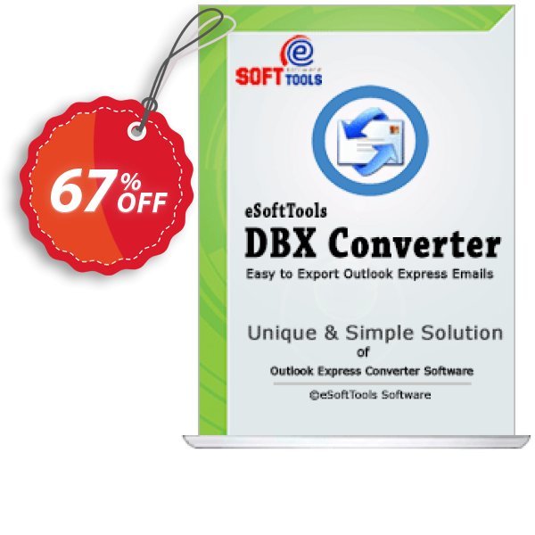 eSoftTools DBX Converter - Corporate Plan Coupon, discount Coupon code eSoftTools DBX Converter - Corporate License. Promotion: eSoftTools DBX Converter - Corporate License offer from eSoftTools Software