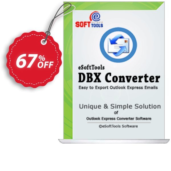 eSoftTools DBX Converter - Technician Plan Coupon, discount Coupon code eSoftTools DBX Converter - Technician License. Promotion: eSoftTools DBX Converter - Technician License offer from eSoftTools Software