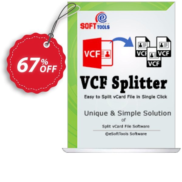 eSoftTools vCard Splitter Make4fun promotion codes