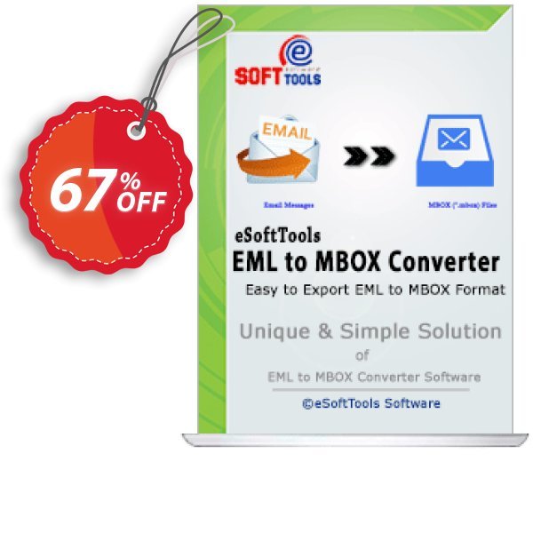 eSoftTools EML to MBOX Converter - Technician Plan Coupon, discount Coupon code eSoftTools EML to MBOX Converter - Technician License. Promotion: eSoftTools EML to MBOX Converter - Technician License offer from eSoftTools Software