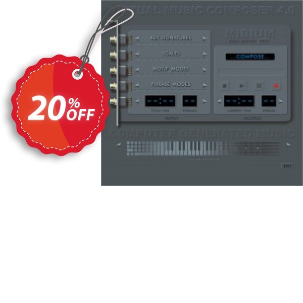 Virtual Music Composer, Midium  Coupon, discount Virtual Music Composer - Midium Special discounts code 2024. Promotion: Special discounts code of Virtual Music Composer - Midium 2024