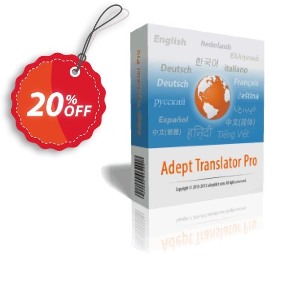 Adept Translator Pro Coupon, discount Adept Translator Pro Special promo code 2024. Promotion: Amazing deals code of Adept Translator Pro 2024