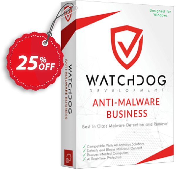 Watchdog Anti-Malware Business Coupon, discount Watchdog Anti-Malware Business Fearsome promotions code 2025. Promotion: Fearsome promotions code of Watchdog Anti-Malware Business 2024