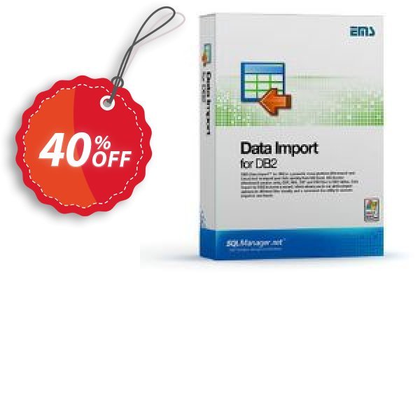 EMS Data Import for DB2, Business + Yearly Maintenance Coupon, discount Coupon code EMS Data Import for DB2 (Business) + 1 Year Maintenance. Promotion: EMS Data Import for DB2 (Business) + 1 Year Maintenance Exclusive offer 