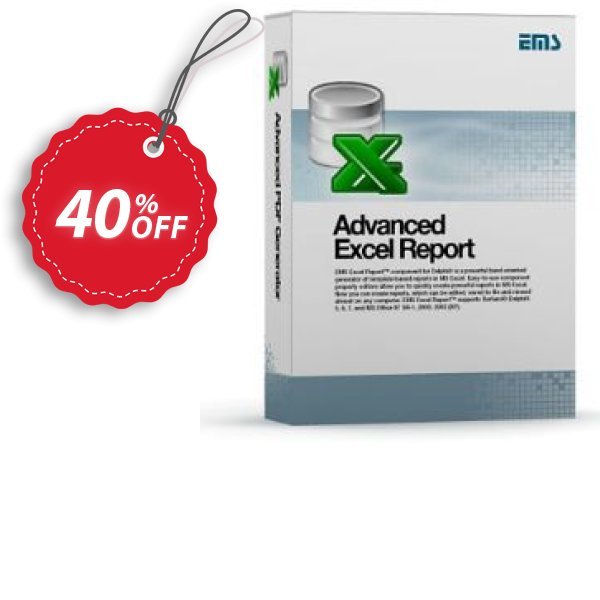 EMS Advanced Excel Report, with sources + Yearly Maintenance Coupon, discount We are pleased to announce discount for all MySQL tools until February 13th, 2025.. Promotion: Advanced Excel Report (with sources) + 1 Year Maintenance Exclusive offer