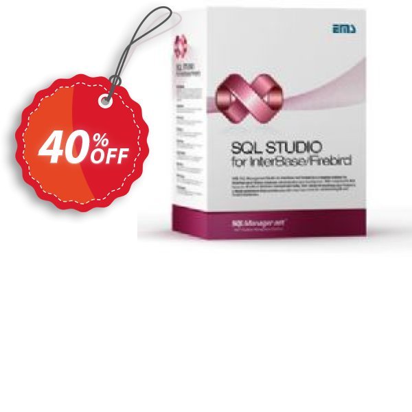 EMS SQL Management Studio for InterBase/Firebird, Business + Yearly Maintenance Coupon, discount We are pleased to announce discount for all MySQL tools until February 13th, 2025.. Promotion: EMS SQL Management Studio for InterBase/Firebird (Business) + 1 Year Maintenance Exclusive offer