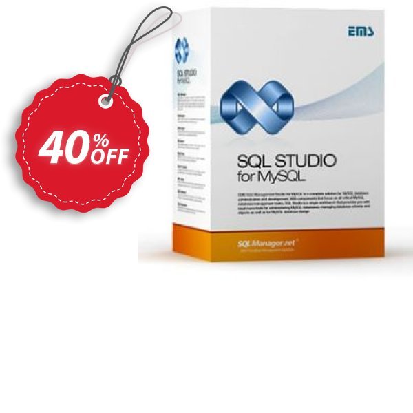 EMS SQL Management Studio for MySQL, Business + Yearly Maintenance Coupon, discount Coupon code EMS SQL Management Studio for MySQL (Business) + 1 Year Maintenance. Promotion: EMS SQL Management Studio for MySQL (Business) + 1 Year Maintenance Exclusive offer 
