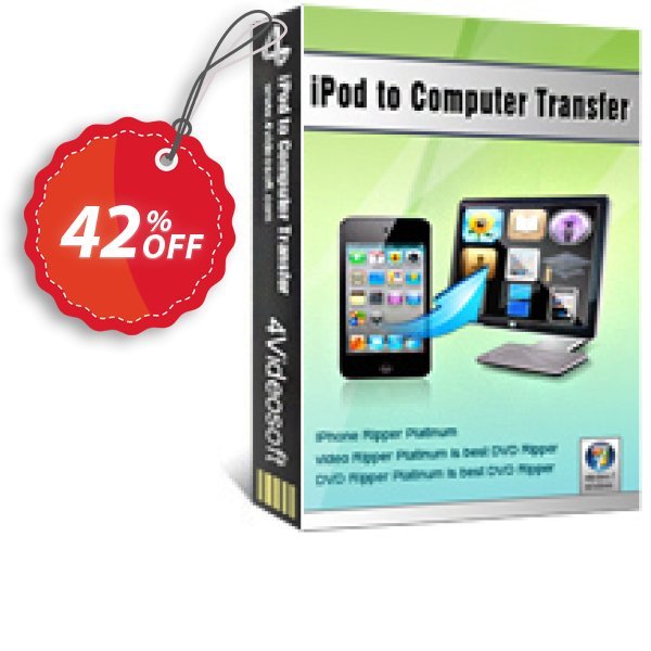 4Videosoft iPod to Computer Transfer Coupon, discount 4Videosoft iPod to Computer Transfer marvelous deals code 2024. Promotion: marvelous deals code of 4Videosoft iPod to Computer Transfer 2024