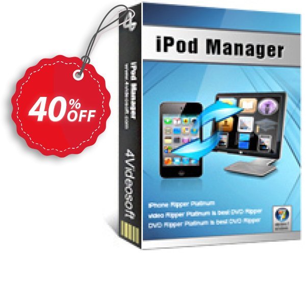 4Videosoft iPod Manager Coupon, discount 4Videosoft iPod Manager dreaded discounts code 2024. Promotion: dreaded discounts code of 4Videosoft iPod Manager 2024
