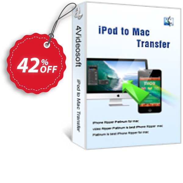 4Videosoft iPod to MAC Transfer Coupon, discount 4Videosoft iPod to Mac Transfer fearsome discounts code 2024. Promotion: fearsome discounts code of 4Videosoft iPod to Mac Transfer 2024