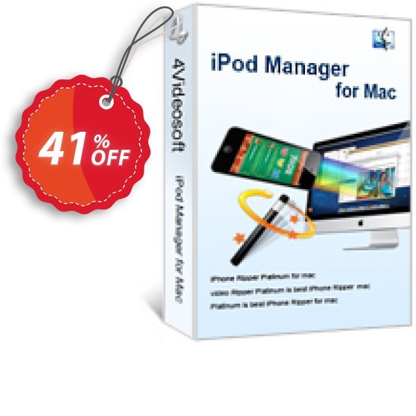 4Videosoft iPod Manager for MAC Coupon, discount 4Videosoft iPod Manager for Mac special sales code 2025. Promotion: special sales code of 4Videosoft iPod Manager for Mac 2024