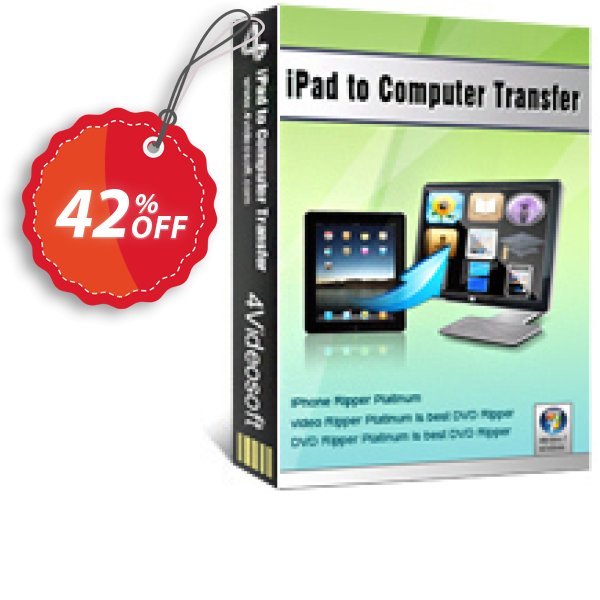 4Videosoft iPad to Computer Transfer Coupon, discount 4Videosoft iPad to Computer Transfer hottest sales code 2024. Promotion: hottest sales code of 4Videosoft iPad to Computer Transfer 2024