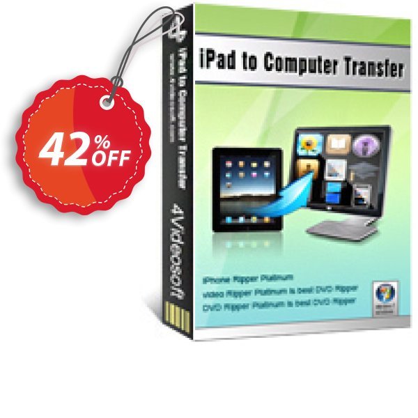 4Videosoft iPad to Computer Transfer Coupon, discount 4Videosoft iPad to Computer Transfer hottest sales code 2025. Promotion: hottest sales code of 4Videosoft iPad to Computer Transfer 2024