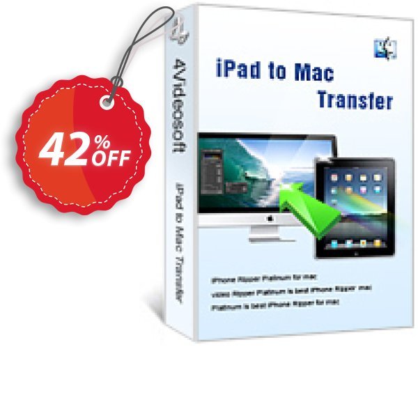 4Videosoft iPad to MAC Transfer Coupon, discount 4Videosoft iPad to Mac Transfer formidable deals code 2024. Promotion: formidable deals code of 4Videosoft iPad to Mac Transfer 2024