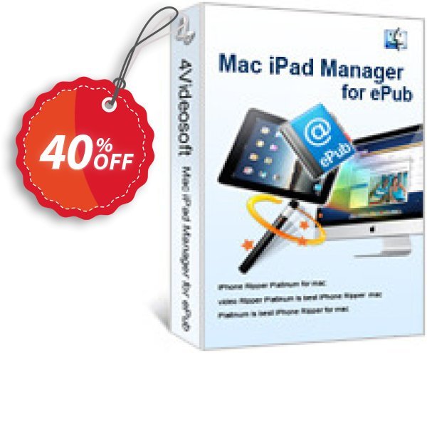 4Videosoft MAC iPad Manager for ePub Coupon, discount 4Videosoft Mac iPad Manager for ePub fearsome discounts code 2024. Promotion: fearsome discounts code of 4Videosoft Mac iPad Manager for ePub 2024