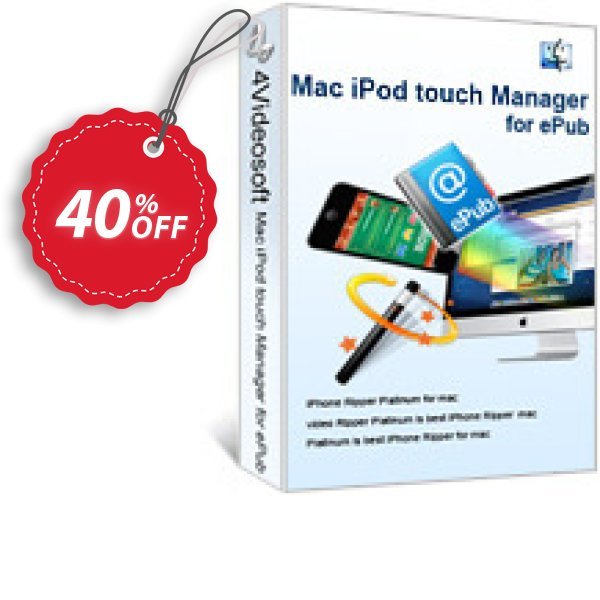 4Videosoft MAC iPod touch Manager for ePub Coupon, discount 4Videosoft Mac iPod touch Manager for ePub amazing discounts code 2024. Promotion: amazing discounts code of 4Videosoft Mac iPod touch Manager for ePub 2024