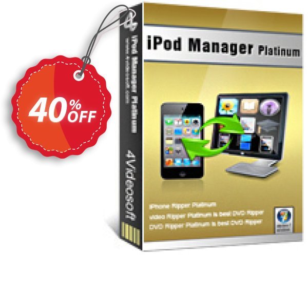 4Videosoft iPod Manager Platinum Coupon, discount 4Videosoft iPod Manager Platinum best offer code 2024. Promotion: best offer code of 4Videosoft iPod Manager Platinum 2024