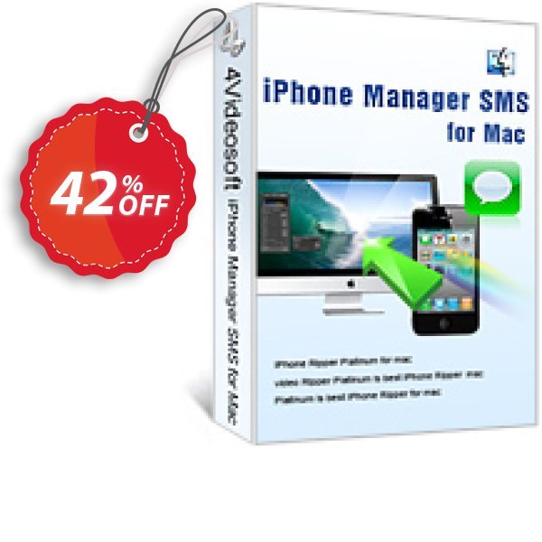 4Videosoft iPhone Manager SMS for MAC Coupon, discount 4Videosoft iPhone Manager SMS for Mac hottest discount code 2024. Promotion: hottest discount code of 4Videosoft iPhone Manager SMS for Mac 2024