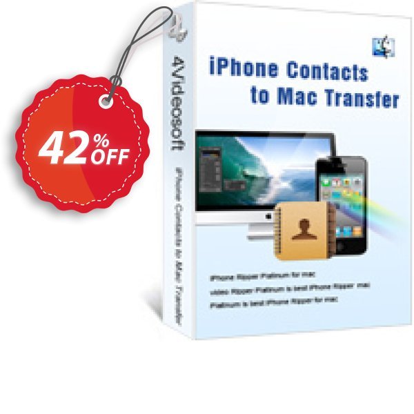 4Videosoft iPhone Contacts to MAC Transfer Coupon, discount 4Videosoft iPhone Contacts to Mac Transfer awful sales code 2024. Promotion: awful sales code of 4Videosoft iPhone Contacts to Mac Transfer 2024