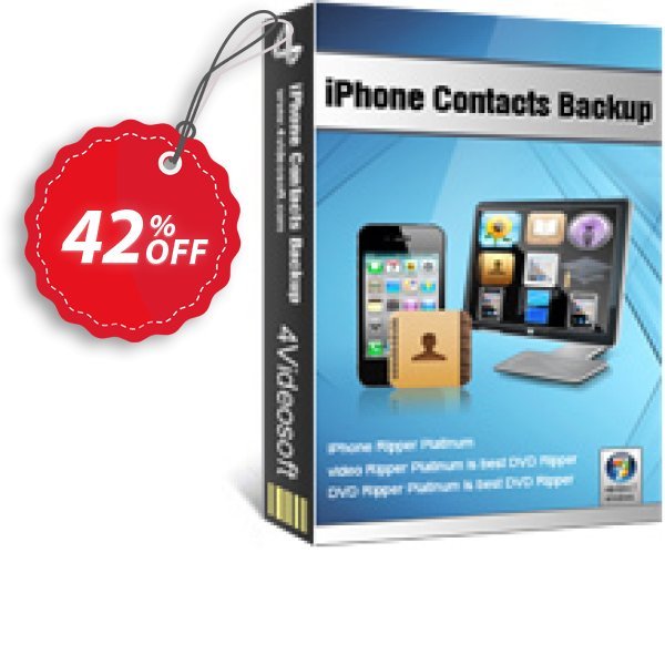 4Videosoft iPhone Contacts Backup Coupon, discount 4Videosoft iPhone Contacts Backup best discount code 2024. Promotion: best discount code of 4Videosoft iPhone Contacts Backup 2024