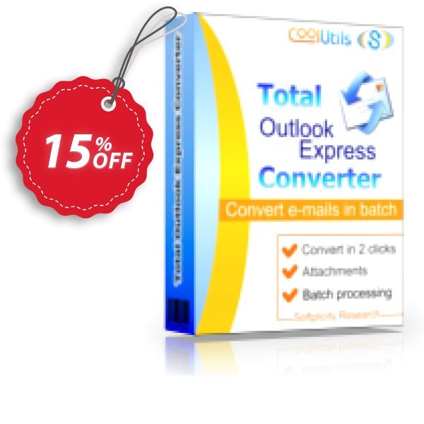 Coolutils Total Outlook Express Converter Coupon, discount 15% OFF Coolutils Total Outlook Express Converter, verified. Promotion: Dreaded discounts code of Coolutils Total Outlook Express Converter, tested & approved