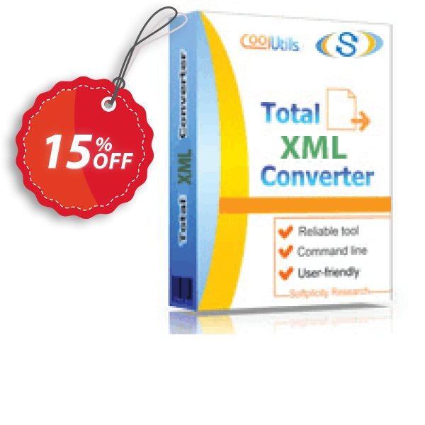 Coolutils Total XML Converter Coupon, discount 15% OFF Coolutils Total XML Converter, verified. Promotion: Dreaded discounts code of Coolutils Total XML Converter, tested & approved