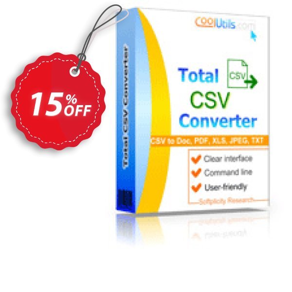 Coolutils Total CSV Converter Coupon, discount 15% OFF Coolutils Total CSV Converter, verified. Promotion: Dreaded discounts code of Coolutils Total CSV Converter, tested & approved