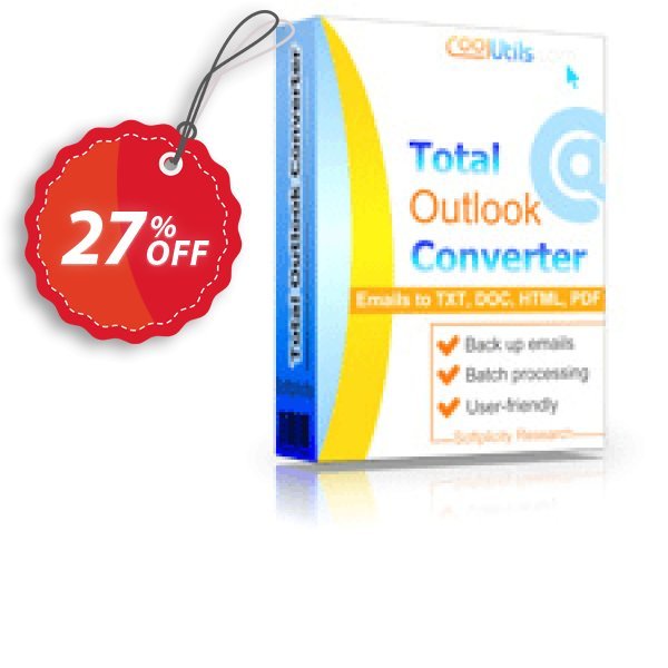 Coolutils Total Outlook Converter, Server Plan  Coupon, discount 27% OFF Coolutils Total Outlook Converter (Server License), verified. Promotion: Dreaded discounts code of Coolutils Total Outlook Converter (Server License), tested & approved