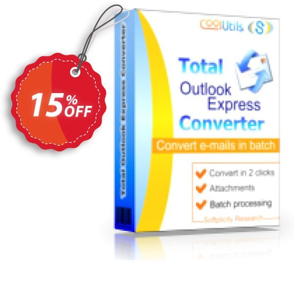 Coolutils Total Outlook Express Converter, Commercial Plan  Coupon, discount 15% OFF Coolutils Total Outlook Express Converter (Commercial License), verified. Promotion: Dreaded discounts code of Coolutils Total Outlook Express Converter (Commercial License), tested & approved