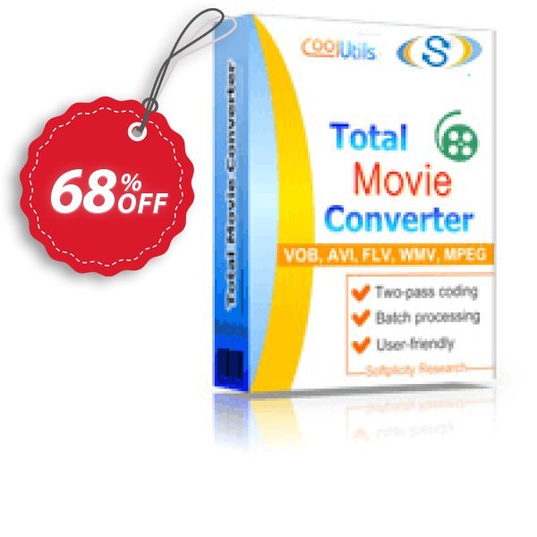 Coolutils Total Movie Converter Coupon, discount 30% OFF JoyceSoft. Promotion: 