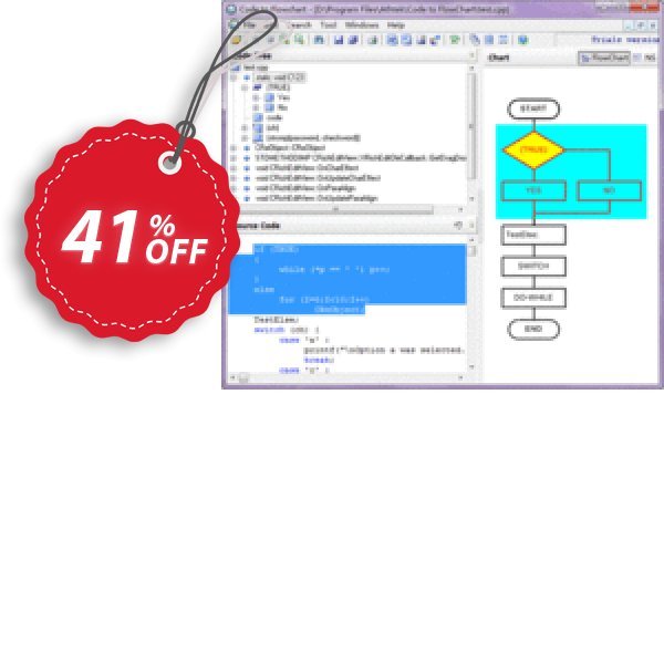 AthTek Code to FlowChart Converter Coupon, discount Price Off for Code to Flowchart Converter. Promotion: 20% OFF