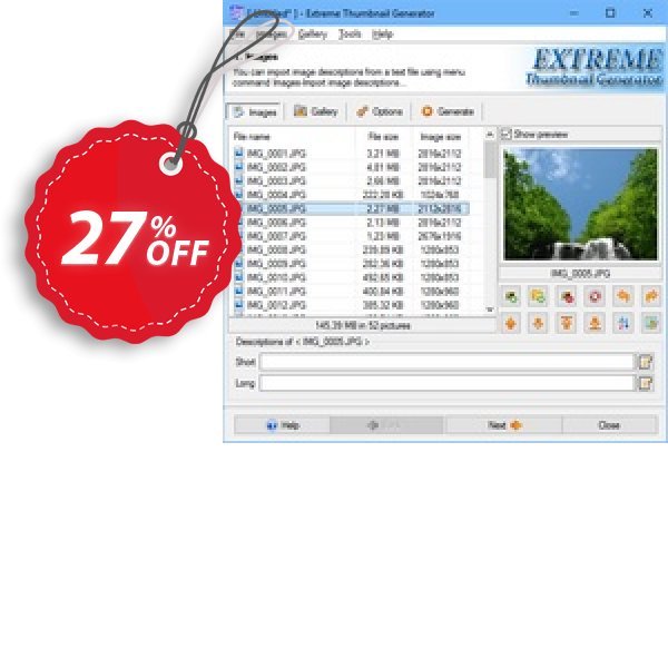 Extreme Thumbnail Generator Coupon, discount 25% OFF Extreme Thumbnail Generator, verified. Promotion: Imposing discount code of Extreme Thumbnail Generator, tested & approved