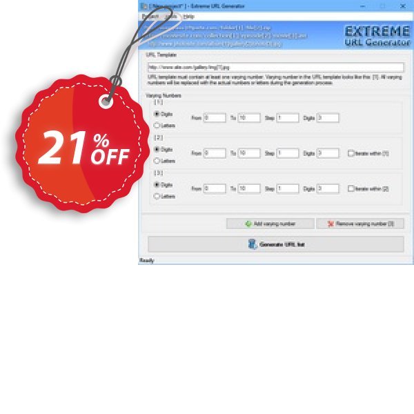 Extreme URL Generator Coupon, discount 20% OFF Extreme URL Generator, verified. Promotion: Imposing discount code of Extreme URL Generator, tested & approved