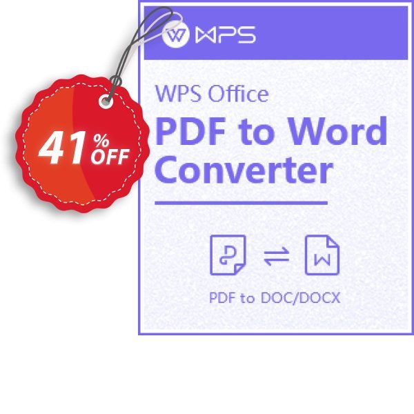 WPS PDF to Word Converter Coupon, discount Avangate Winter Contest. Promotion: WPS PDF to Word OFF