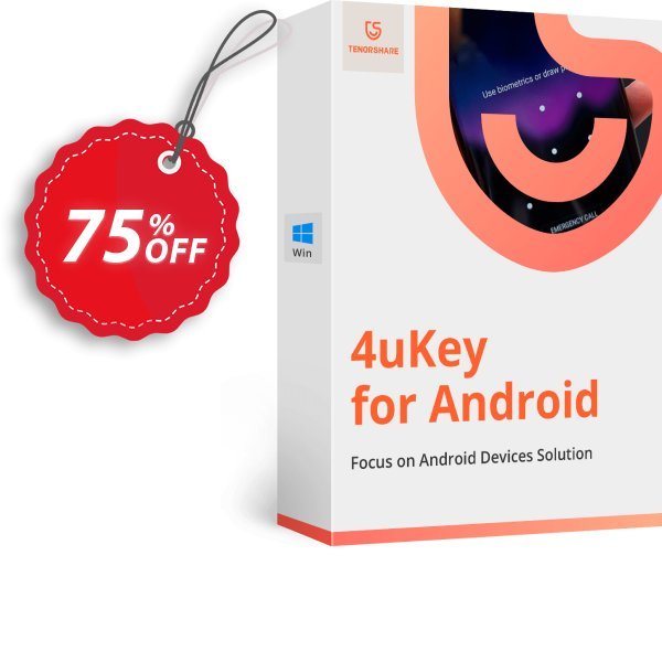 Tenorshare 4uKey for Android, Yearly Plan Coupon, discount discount. Promotion: coupon code