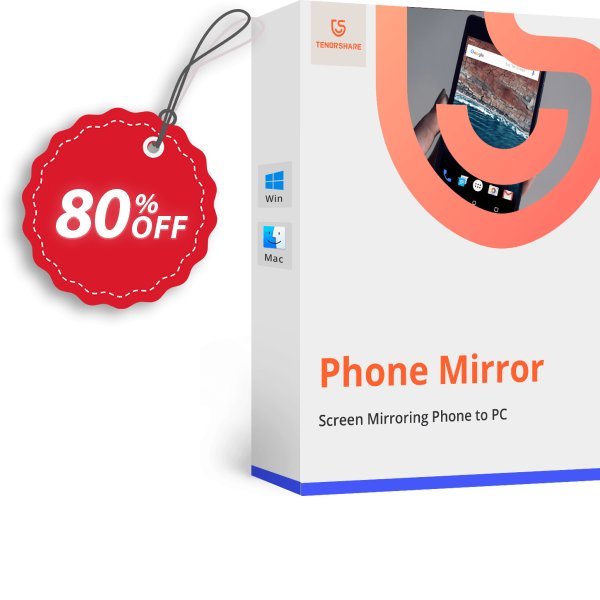 Tenorshare Phone Mirror, 1 Quarter  Coupon, discount 90% OFF Tenorshare Phone Mirror (1 Quarter), verified. Promotion: Stunning promo code of Tenorshare Phone Mirror (1 Quarter), tested & approved