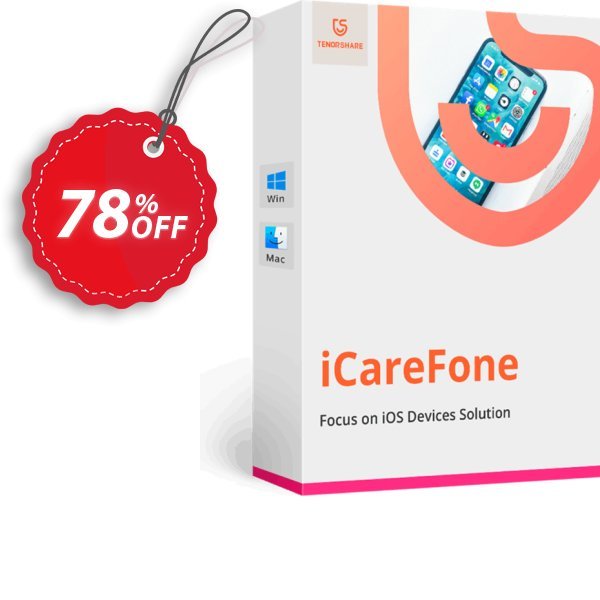 Tenorshare iCareFone Coupon, discount 78% OFF Tenorshare iCareFone, verified. Promotion: Stunning promo code of Tenorshare iCareFone, tested & approved