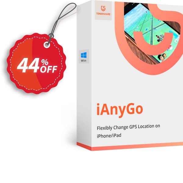 Tenorshare iAnyGo, 1-Month Plan  Coupon, discount 41% OFF Tenorshare iAnyGo (1-Month Plan), verified. Promotion: Stunning promo code of Tenorshare iAnyGo (1-Month Plan), tested & approved