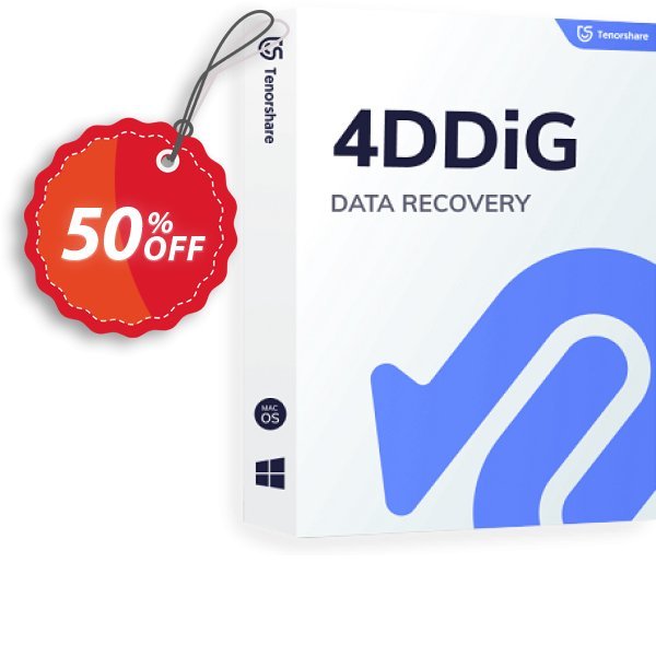 Tenorshare 4DDiG WINDOWS Data Recovery, Monthly Plan  Coupon, discount 50% OFF Tenorshare 4DDiG Windows Data Recovery (1 Month License), verified. Promotion: Stunning promo code of Tenorshare 4DDiG Windows Data Recovery (1 Month License), tested & approved