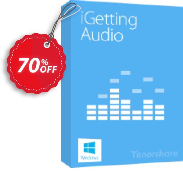 Tenorshare iGetting Audio, 2-5 PCs  Coupon, discount 30-Day Money-Back Guarantee
. Promotion: Offer discount