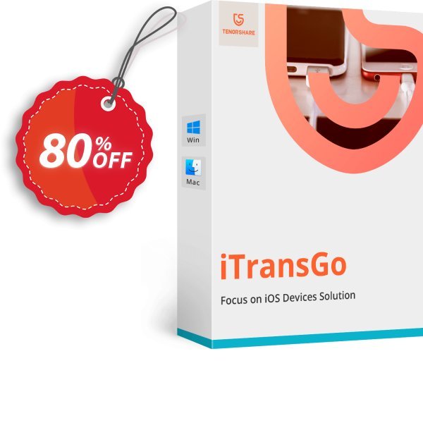 Tenorshare iTransGo, Unlimited Devices  Coupon, discount discount. Promotion: coupon code