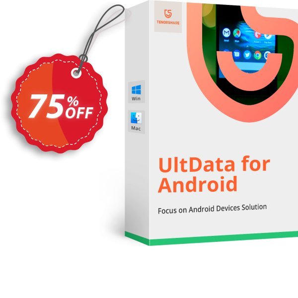 Tenorshare UltData for Android, MAC , Lifetime  Coupon, discount Promotion code. Promotion: Offer discount